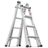 17ft Multi-Position Foldable Aluminum Ladder, A-Frame and Straight Ladder, ANSI 250lbs - V.I.P Digital Presence