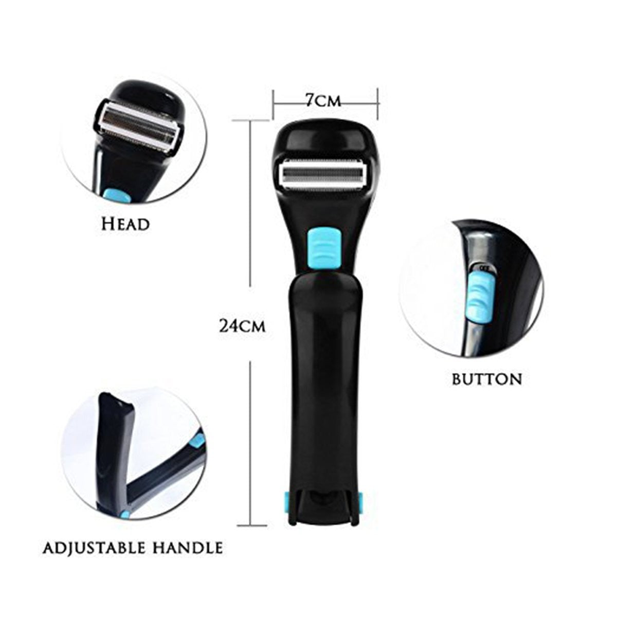Back shaver handle foldable shaver Men's back shaver Retractable shaver - V.I.P Digital Presence