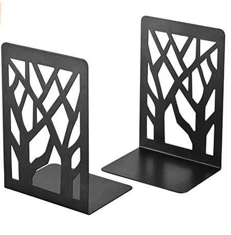1 Pair Metal Fashion Bookends Bookends for Shelves Metal Bookend Supports for Shelves and Desk - V.I.P Digital Presence