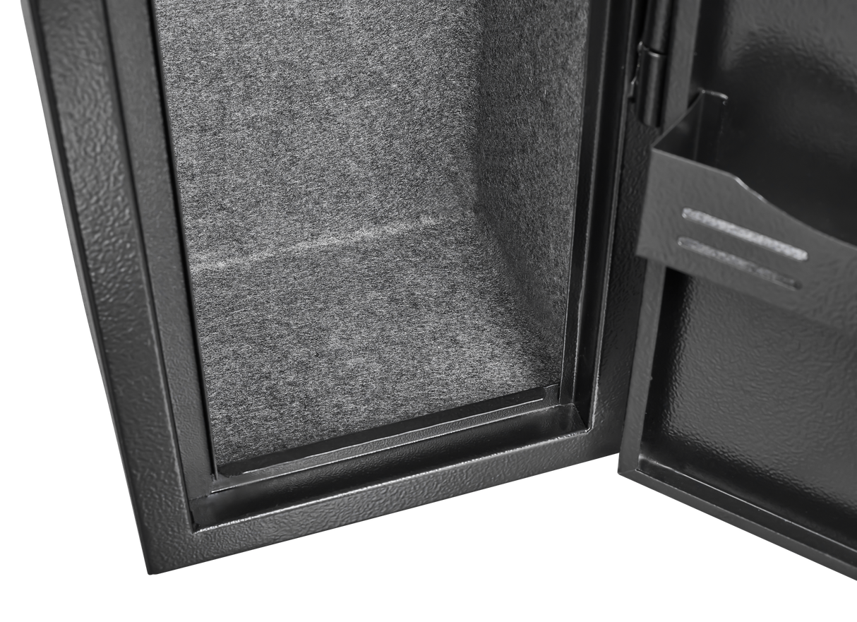 5 gun safes with 3 pistol pockets, quick access biometric adjustable heavy-duty gun rack mounted gun safes - V.I.P Digital Presence