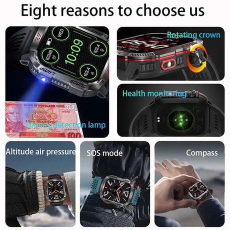 GZYR 2.01" Screen Smart Watch Men Bluetooth Call 600 mAh Sports Waterproof Heart rate Blood Oxygen SmartWatch For Huawei Xiaomi - V.I.P Digital Presence
