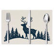 Christmas placemat reindeer print decoration insulation mat kitchen dining table coaster - V.I.P Digital Presence