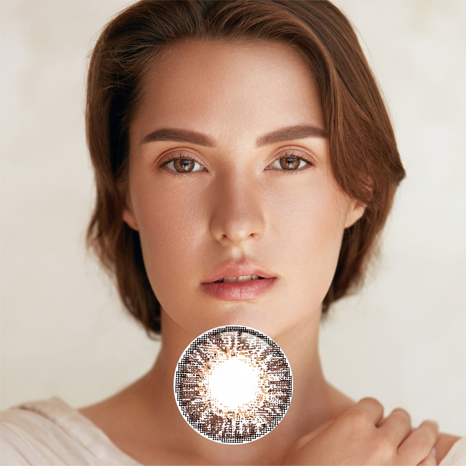 1Pcs FDA Certificate Eyes Beautiful Pupil Colorful Girl Cosplay Contact Lenses Brown - V.I.P Digital Presence