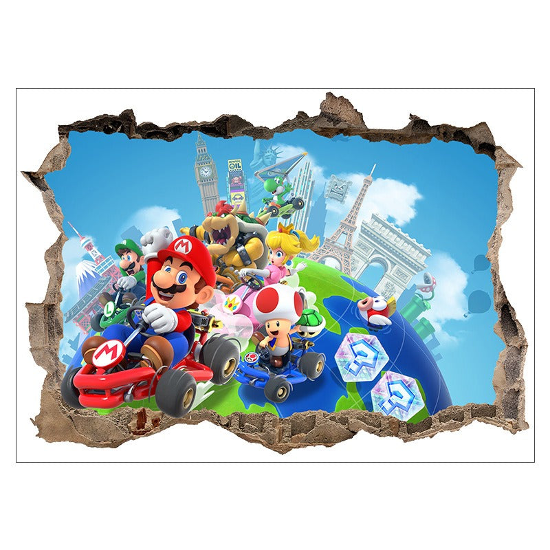 Mario Stickers Super Mario Stickers Children's Room Cartoon Self Adhesive Waterproof Wall Stickers - V.I.P Digital Presence