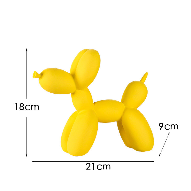 New black and white plaid balloon dog ornaments creative TV cabinet wine cabinet living room porch resin crafts - V.I.P Digital Presence