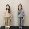 Small And Medium-Sized Children's Korean Children's Sweater Suit Winter Boys And Girls' Thick Hooded Knitting Two-Piece Set - V.I.P Digital Presence