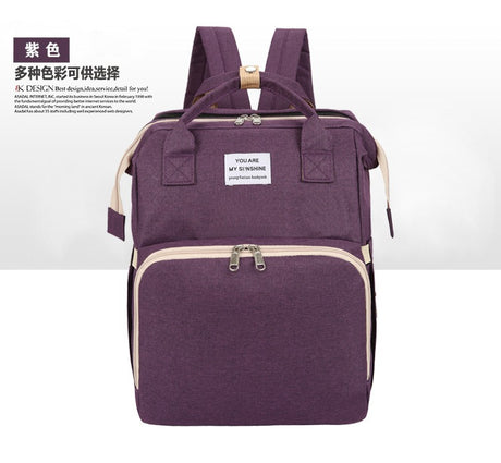 Portable Foldable Bed Mommy Bag For Going Out Lightweight And Large Capacity Mother And Baby Bag Backpack - V.I.P Digital Presence