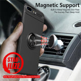 Phone Case Ultra Slim Silicon Armor Anti-knock Car Magnetic Metal Ring Bracket Cell Phone Shell Case for IPhone X 6/6S 7/8 Plus - V.I.P Digital Presence