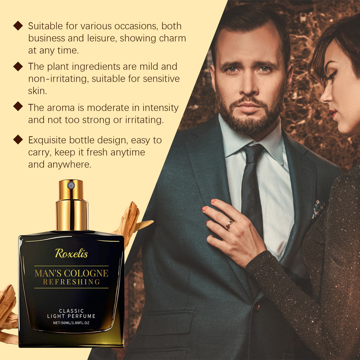 Men's Charm Cologne Rich Cologne Pheromones Exude Male Charm Niche Portable Cologne - V.I.P Digital Presence