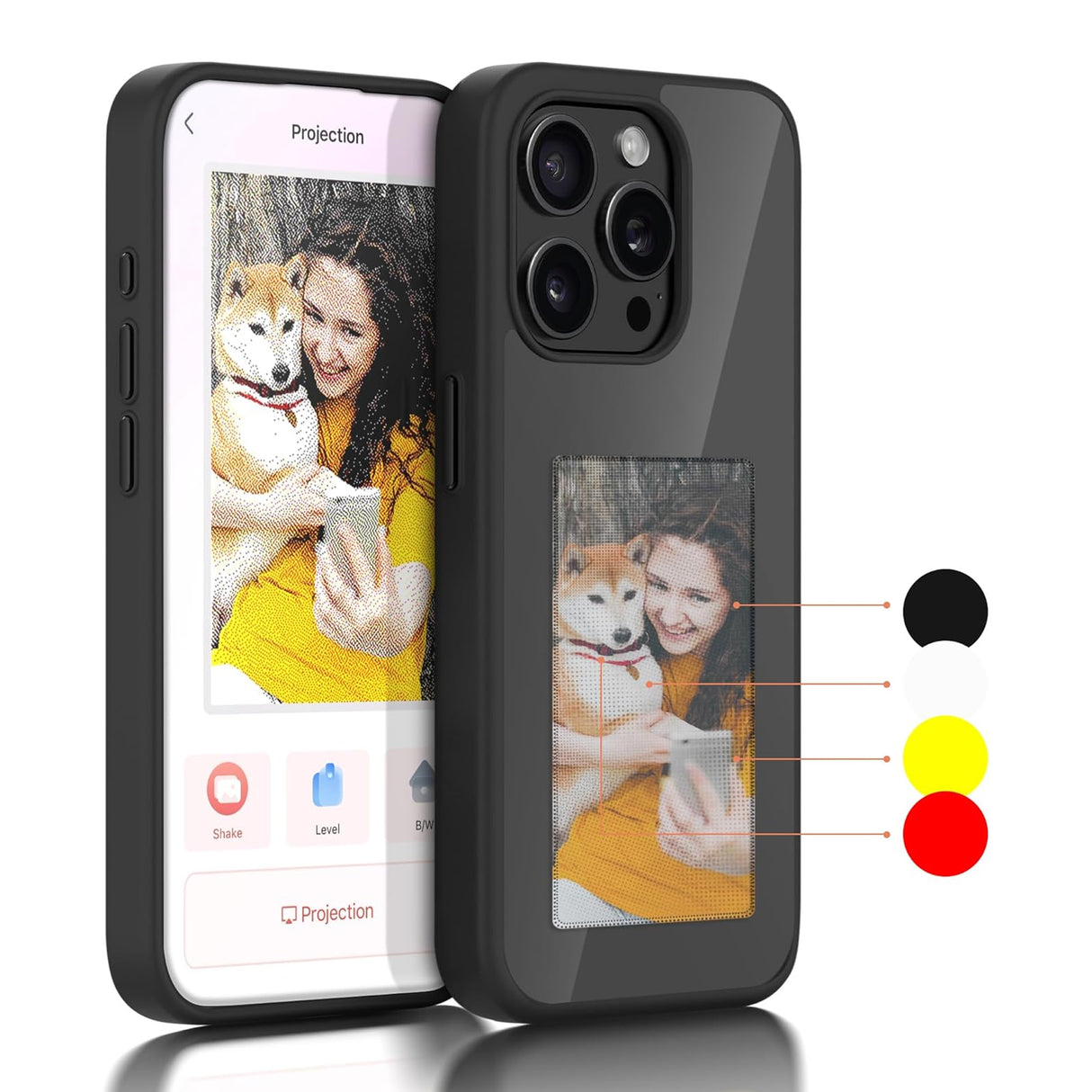 Screen casting phone case with ink screen DIY pattern suitable for iPhone protective case - V.I.P Digital Presence