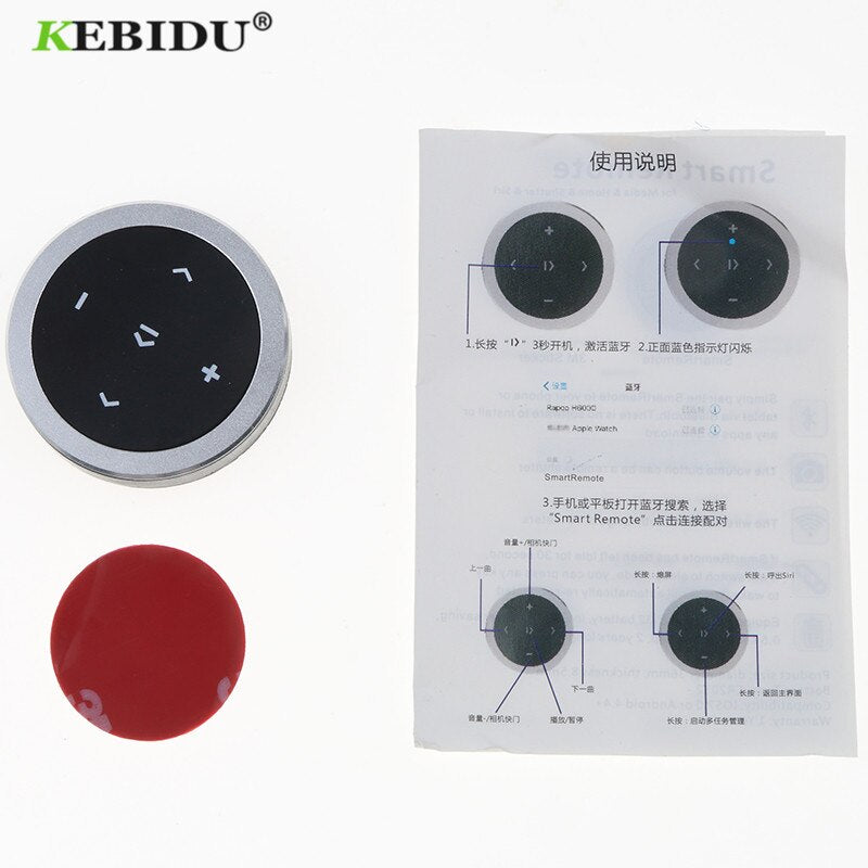 Control remoto inalámbrico Bluetooth para volante Kebidu, reproducción de música MP3 para teléfonos inteligentes Android e iOS, kit de estilo para automóvil