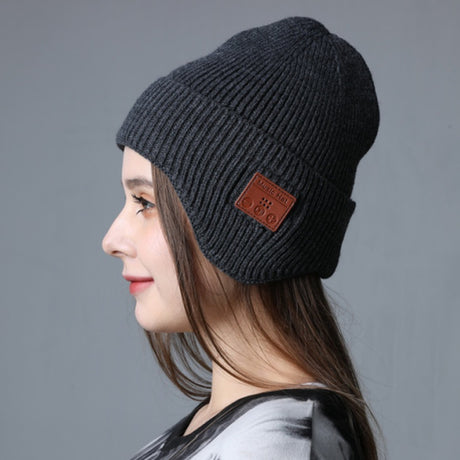 Wireless 5.0 Bluetooth Headset Cap Outdoor Warm Music Wrap Ear Cap - V.I.P Digital Presence