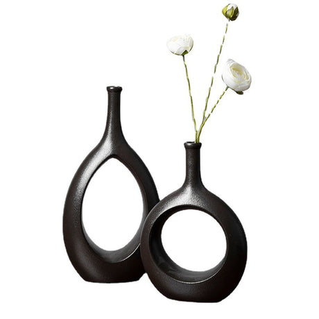 Nordic style light luxury hydroponic ceramic vase decoration, living room desktop flower arrangement, home decoration - V.I.P Digital Presence