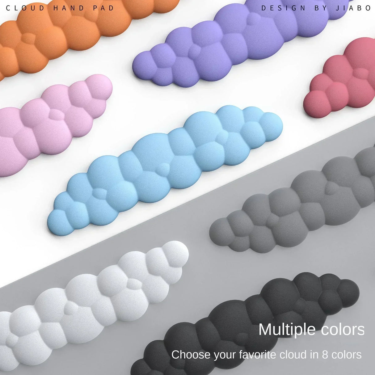 Alfombrilla de ratón con reposamuñecas para teclado, nube, antideslizante, espuma viscoelástica, para escritorio, oficina, gamer, ratón, reposamuñecas