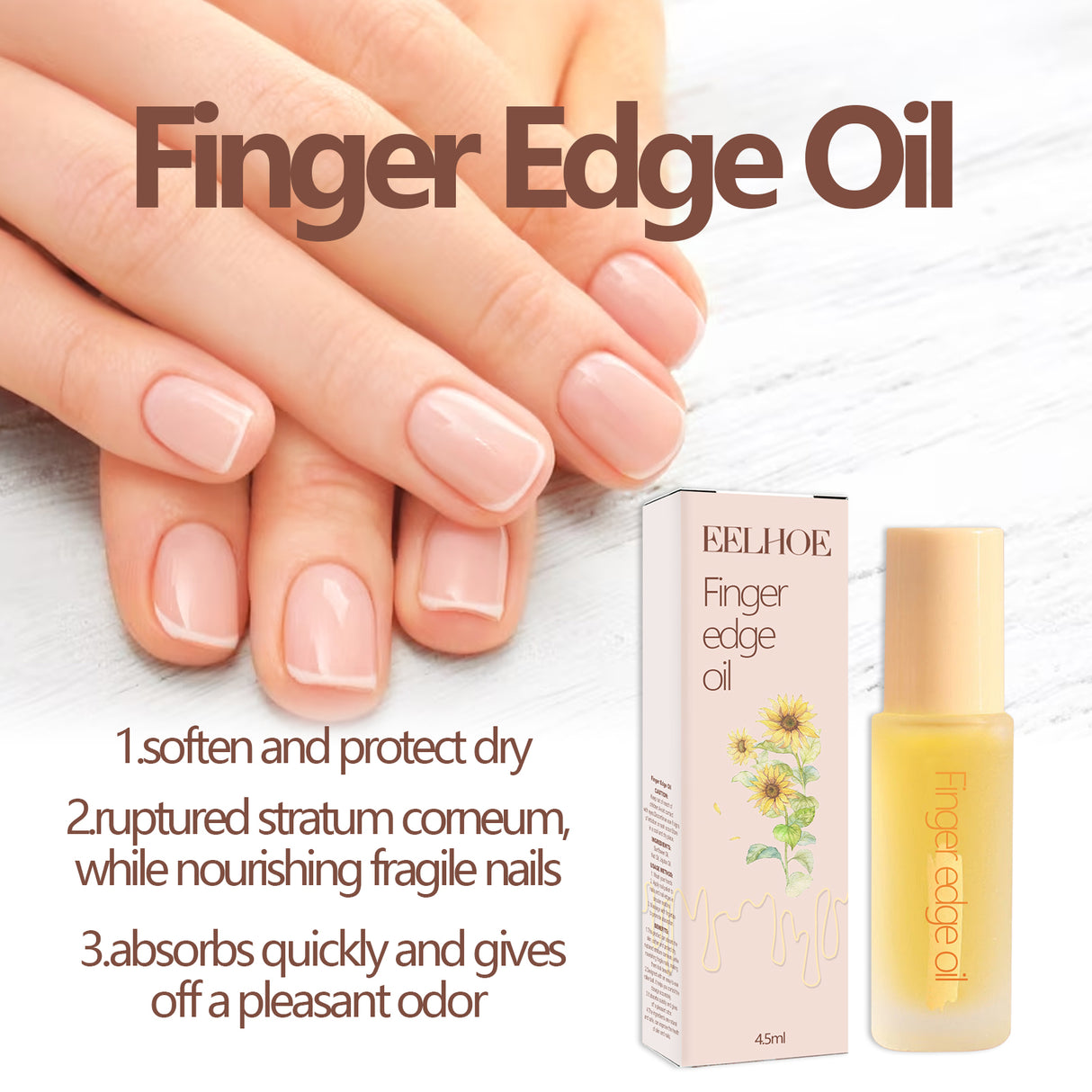 Nail Skin Ball Oil, Nail Moisturizing Care, Anti-Cracking Repair Soft Nail Edge Nail Oil