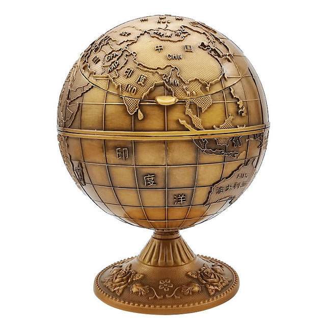 Antique style personalized ashtray with lid anti fly ash household large classical craft gift - V.I.P Digital Presence