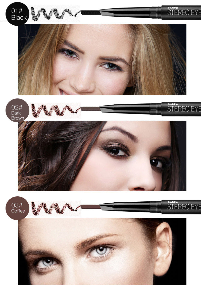 Makeup 5 Color Automatic Eyebrow Pencil Double Head Rotating Waterproof Makeup-Free Free-Shaving Eyebrow Pencil - V.I.P Digital Presence