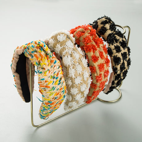 Weaving candy colored flower headband with simple knotting and wide edge headband - V.I.P Digital Presence