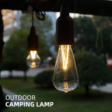 Luces portátiles para acampar al aire libre, iluminación retro, luces LED con cable, luces para carpas, luces navideñas para ambiente de camping, lámparas decorativas.