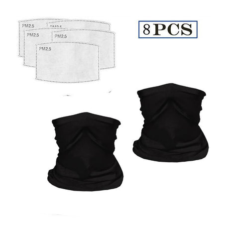Scarf Bandanas Neck Gaiter with Safety Carbon Filters Multi-purpose Face Cover For Men women Sports/Outdoors - V.I.P Digital Presence