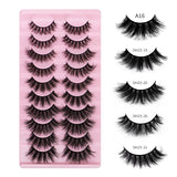10 Pairs Of Messy Thick Imitation Mink Hair False Eyelashes 3D Stereo Realistic European And American Fried Hair False Eyelashes - V.I.P Digital Presence