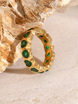 18K Gold-Plated Inlaid Zircon Ring - V.I.P Digital Presence
