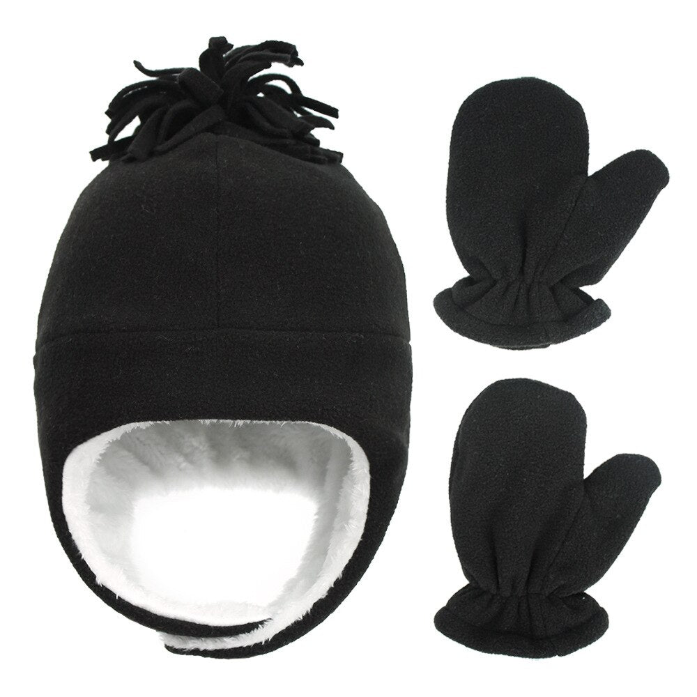 Hat Baby Boy Gloves Set Beanie Newborn Photography Accessories Children's Cap With Ears - V.I.P Digital Presence