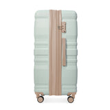 Luggage Sets New Model Expandable ABS Hardshell 3pcs Clearance Luggage (grey green)
