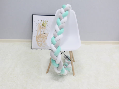 1Pcs 1M/2M/3M Baby Handmade Nodic Knot Newborn Bed Bumper Long Knotted Braid Pillow Baby Bed Bumper Knot Crib Infant Room Decor - V.I.P Digital Presence