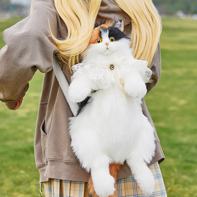 Unique Calico Cat Backpack, Doubles as a Plush Toy and Functional Bag - V.I.P Digital Presence