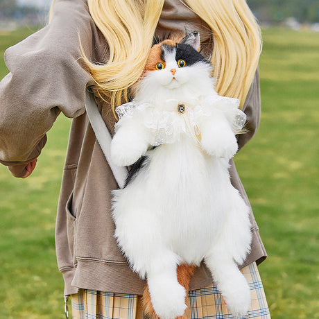 Unique Calico Cat Backpack, Doubles as a Plush Toy and Functional Bag - V.I.P Digital Presence