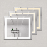 36 x 30 inch Medicine Cabinet with LED Vanity Mirror Anti-Fog  Recessed or Surface Mount Waterproof DimmableAluminum 3000K~6000K Lighted Double Door Bathroom Cabinet with Touch Switch - V.I.P Digital Presence