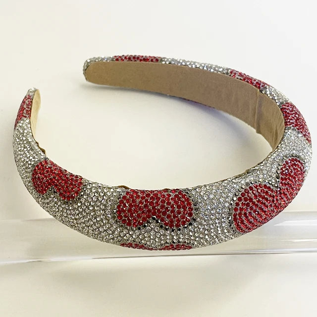 Sponge hair bands are simple and versatile with diamond inlay and heart-shaped hair accessories - V.I.P Digital Presence