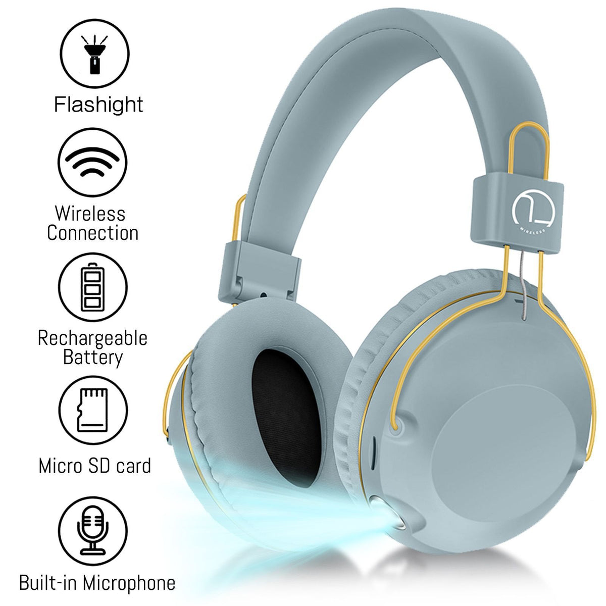 B863 Wireless Headset Bluetooth Headset Long Life Illuminated Music Headset Folding Storage - V.I.P Digital Presence