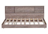 Full Size Daybed Frame with Storage Bookcases Wood Light Oak