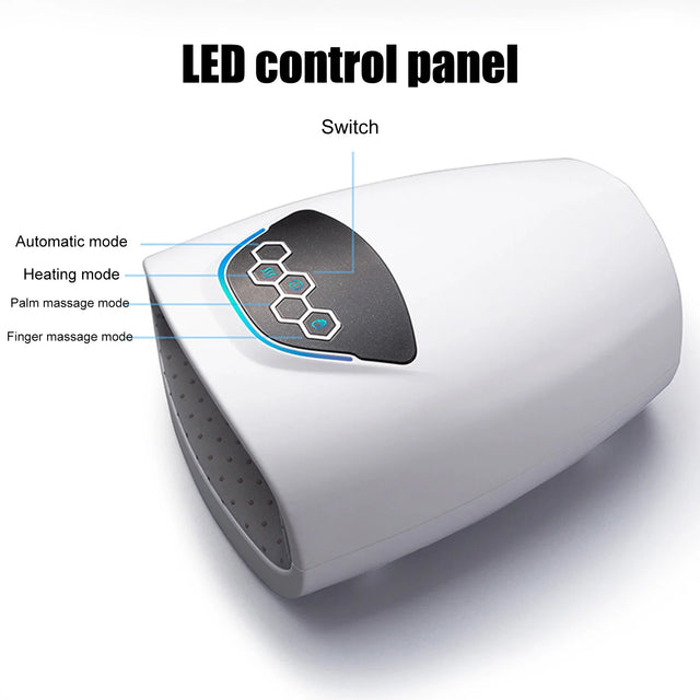 Vip Finger Electric Hand Massager Device Heat Finger Massage Pain Relief Therapy ...