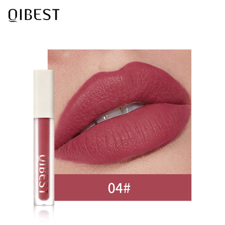 QIBEST Silky Lip Glaze Non-Stick Cup Does Not Fade Lip Gloss Makeup Color Liquid Lipstick Matte Moisturizing Lip Gloss - V.I.P Digital Presence