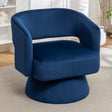 Swivel Barrel Chair, Velvet Accent Armchair 360 Degree Swivel Club Chair for Living Room Bedroom Reception Room - V.I.P Digital Presence