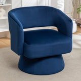Swivel Barrel Chair, Velvet Accent Armchair 360 Degree Swivel Club Chair for Living Room Bedroom Reception Room - V.I.P Digital Presence