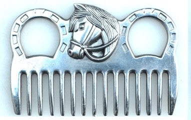 Peine resistente de acero inoxidable para el cuidado de caballos y ponis 