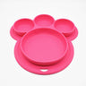 Kids Food-grade Silicone Home Dinner Dish Baby Plate Tableware Bear Paw Shape Children Training Cartoon Bowls Suction Toddler
