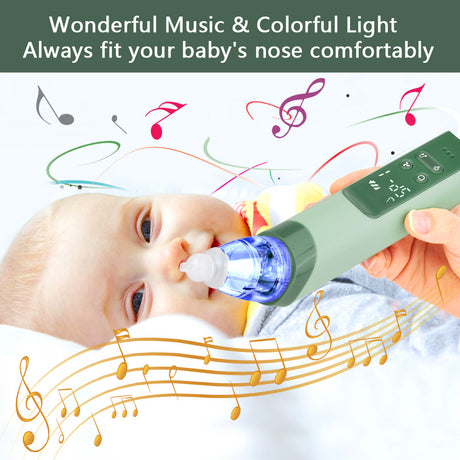Nasal suction device charging electric nasal suction device with three levels of suction music lights baby cleaning nasal mucus - V.I.P Digital Presence