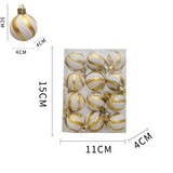 Christmas Ball Decoration Red and White Threaded Christmas Tree Hanging Decoration Hand drawn Christmas Ball Plastic - V.I.P Digital Presence