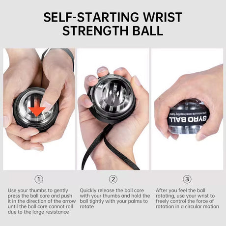 Auto-Counter Gyro Ball, a wrist exerciser with LED. Also named Wrist Power Gyro Ball, it builds arm strength for workouts. - V.I.P Digital Presence