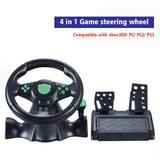 Suitable for Switch/Xbox One/360/PS4/PS2/PS3/PC racing games 7-in-1 steering wheel - V.I.P Digital Presence