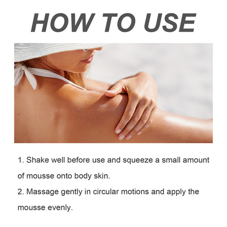 Tanning Mousse, Summer Outdoor Seaside Help Sun Moisturizing Skin Natural Fashion Wheat Color - V.I.P Digital Presence