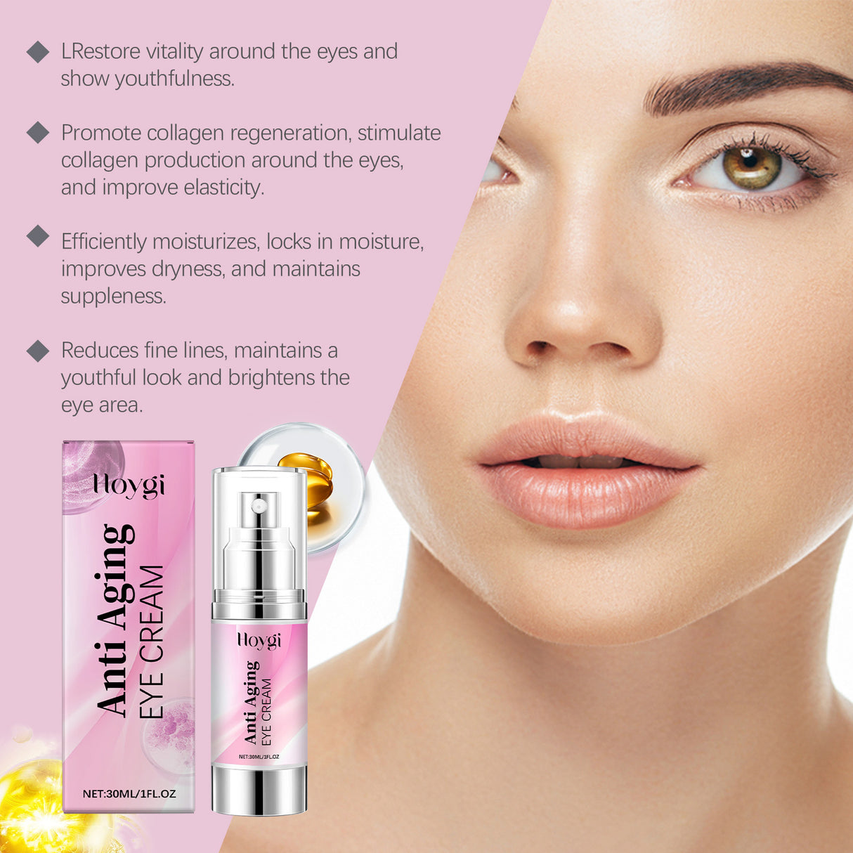 Eye Cream Gentle, Delicate, Moisturizing, Soft, Brightening, Firming And Massaging Eye Care Cream