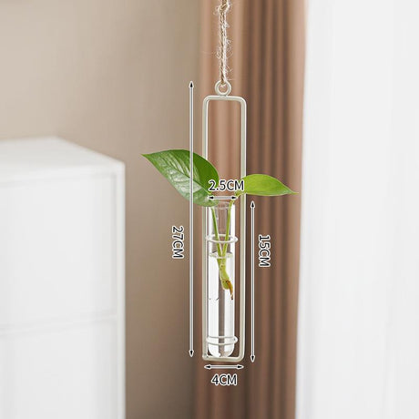Scandinavian-Style Glass Hydroponic Vase for Living Room with Creative Hanging Door Decor and Wall Ivy Plant Water Cultivation Transparent Pot - V.I.P Digital Presence