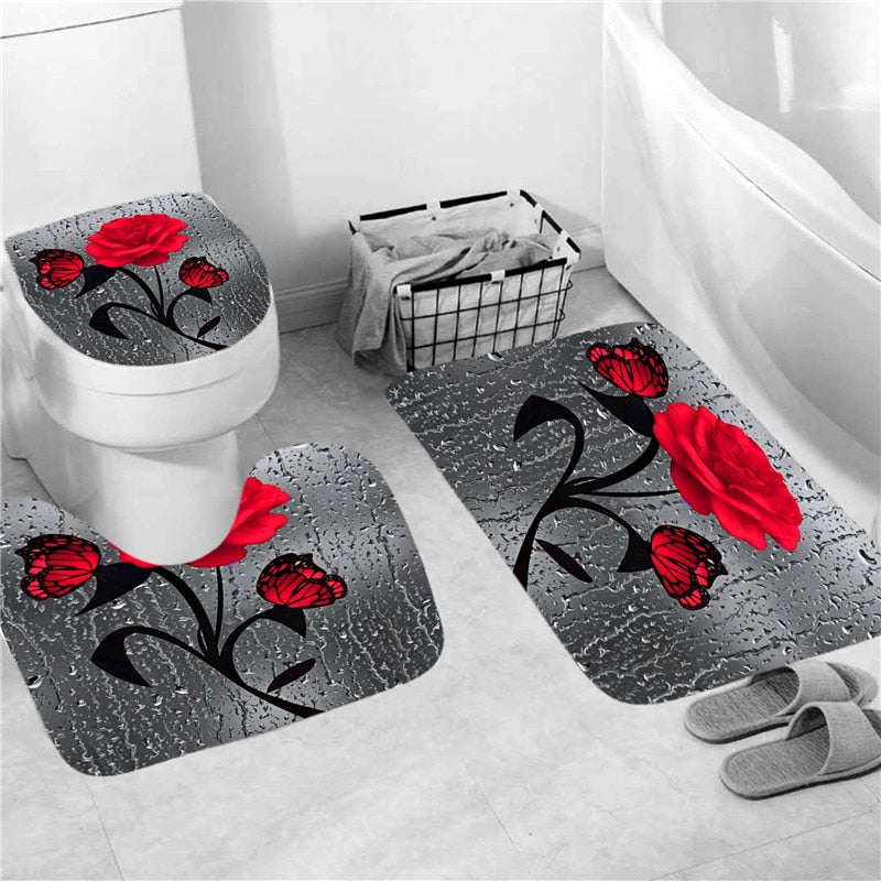 Hot HD Digital Printing Polyester Waterproof Polyester Flower Bathroom Hotel Shower Curtain - V.I.P Digital Presence