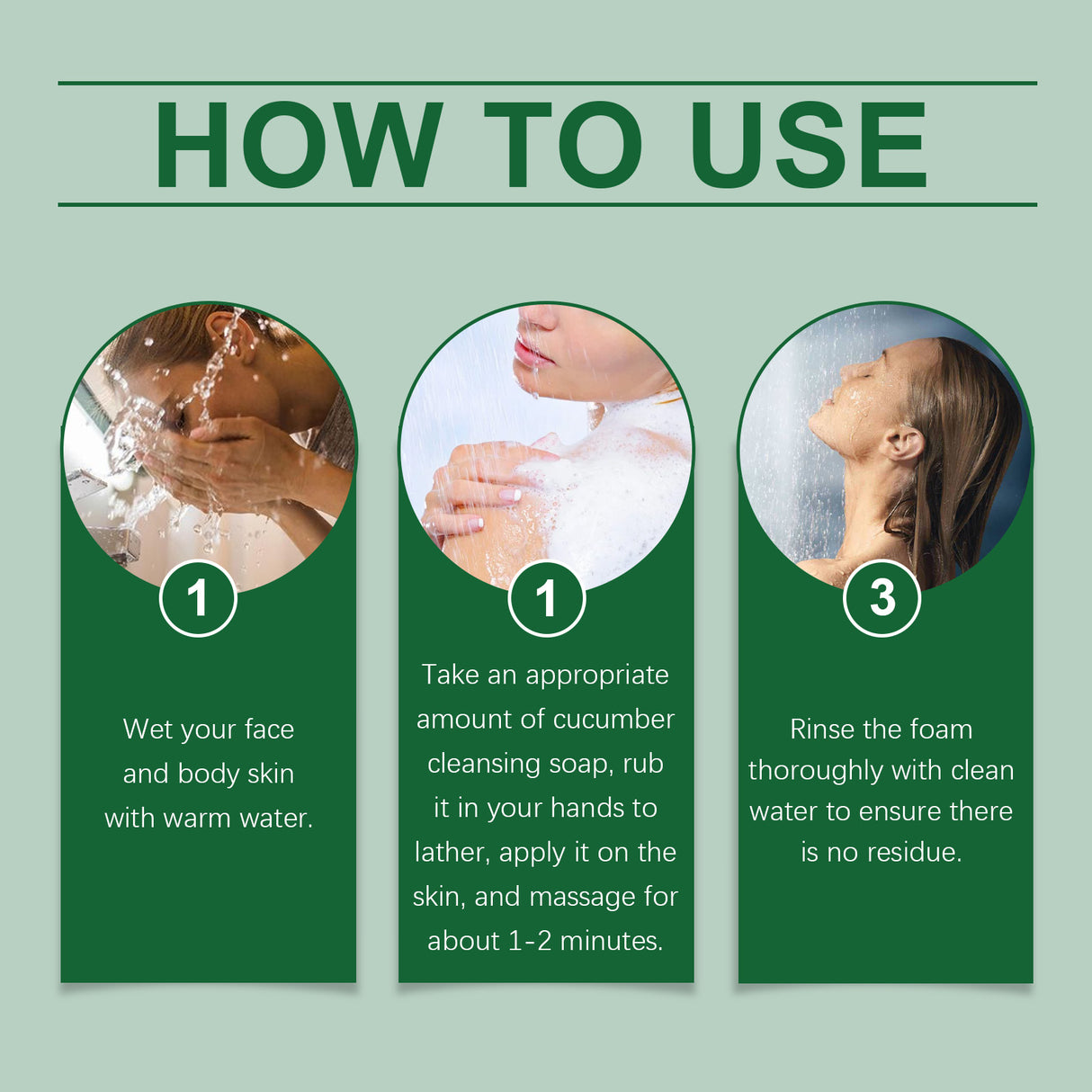 Cucumber Cleansing Soap, Deep Cleaning Face Bath Care Skin Refreshing Oil Control Multi-Purpose Soap - V.I.P Digital Presence